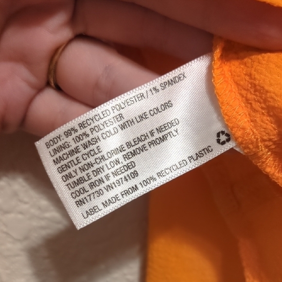 Wild Fable vibrant orange sleeveless tiered ruffle camisole cropped blouse - Picture 7 of 7